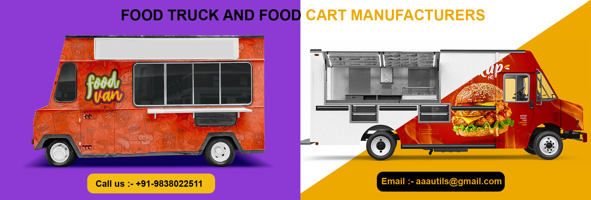 Food cart manufacturers in Agra - AA Autils